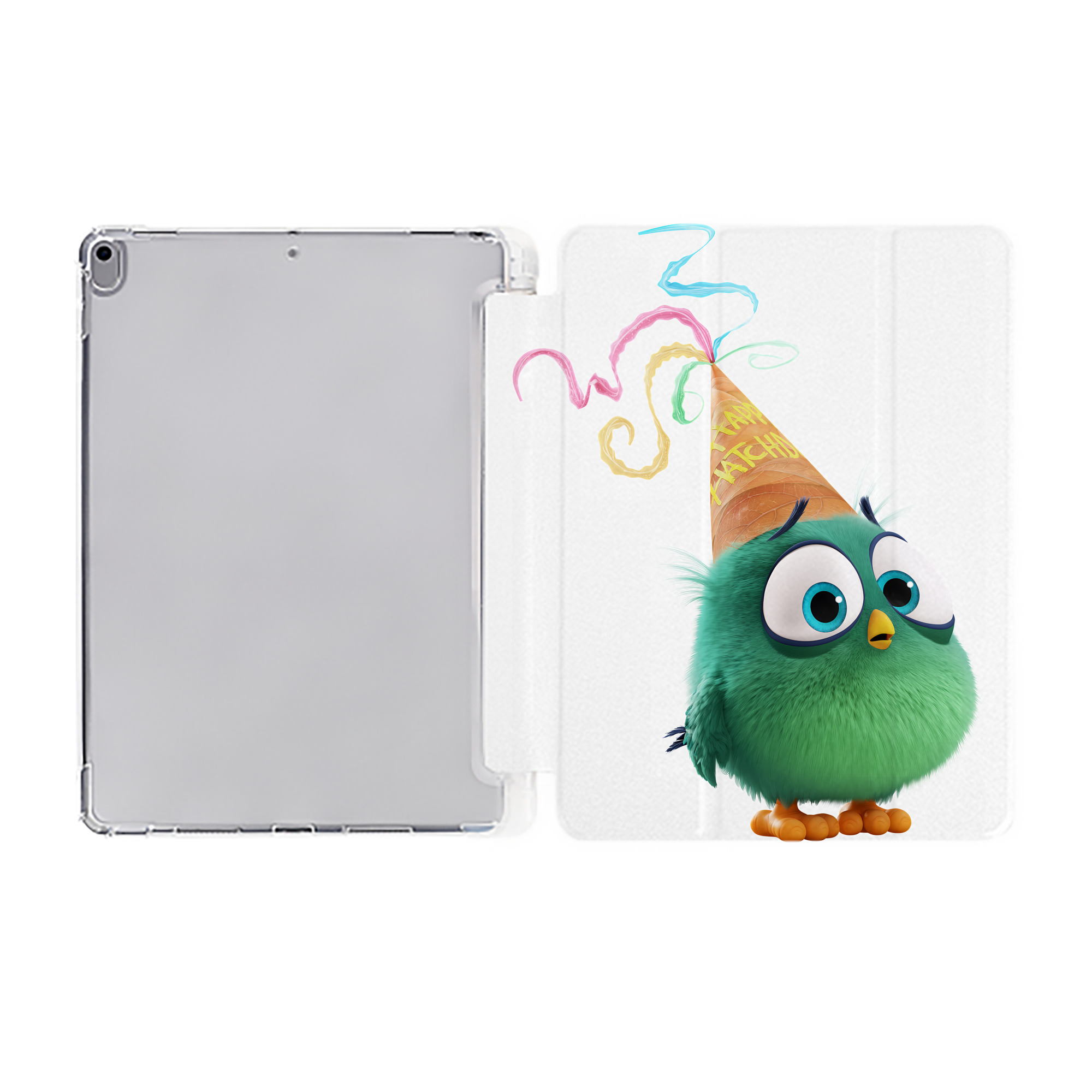 （画像用） Angry Birds アングリーバード IPad ケース ペン収納付き 三つ折りスタンド PUレザー×シリコン 対応機種9.5/10.5/10.9インチ